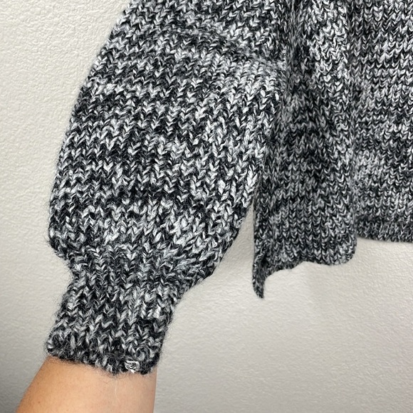 NWT Eleven Six Tess Alpaca Sweater Chunky Knit Salt Pepper Black White Sz M L - Picture 5 of 14
